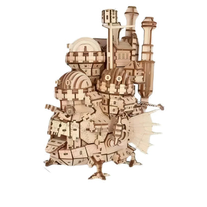 Creative 3D Wooden Castle Puzzle Model Kit – DIY Assembly Wood Craft Toy Home Decor Gift for Kids & Adults Challenging Brain Teaser