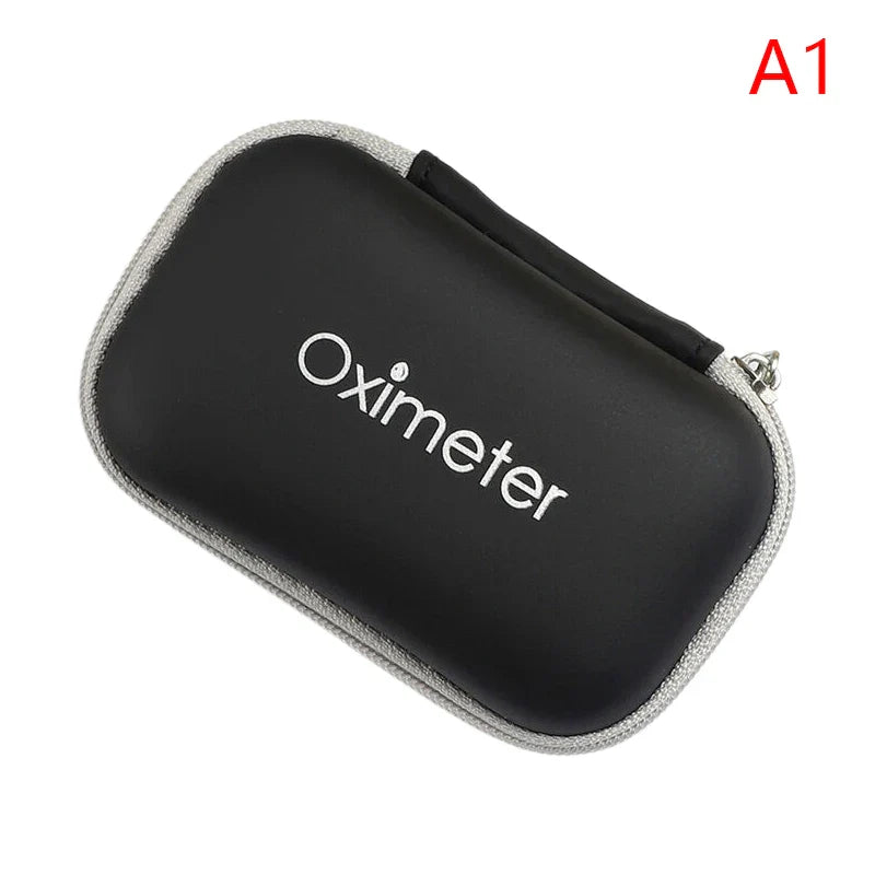 Hard EVA Portable SpO2 Finger Pulse Oximeter Carrying Case – Zipper Storage Bag for Earphones, Data Cable, and Travel