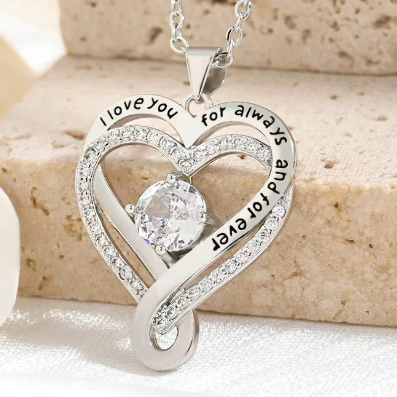 Heart Pendant Necklace - Elegant Hollow Design Jewelry Gift for Mother’s Day, Best Friends & Special Occasions