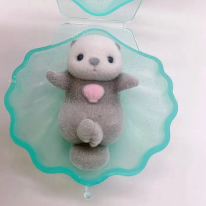 Genuine YELL Gashapon Capsule Toy – Kawaii Flocking Otter Figures for Kids, Desk & Collectible Decor