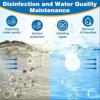 40lb 3-Inch Pool Cleaner Tablets — Slow Dissolving Disinfectant for Swimming Pools, Bathtubs & Spas