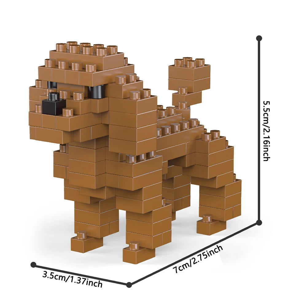 Mini Dachshund Dog Building Blocks Toy – Lifelike Construction Set for Kids & Adults, Fun Educational DIY