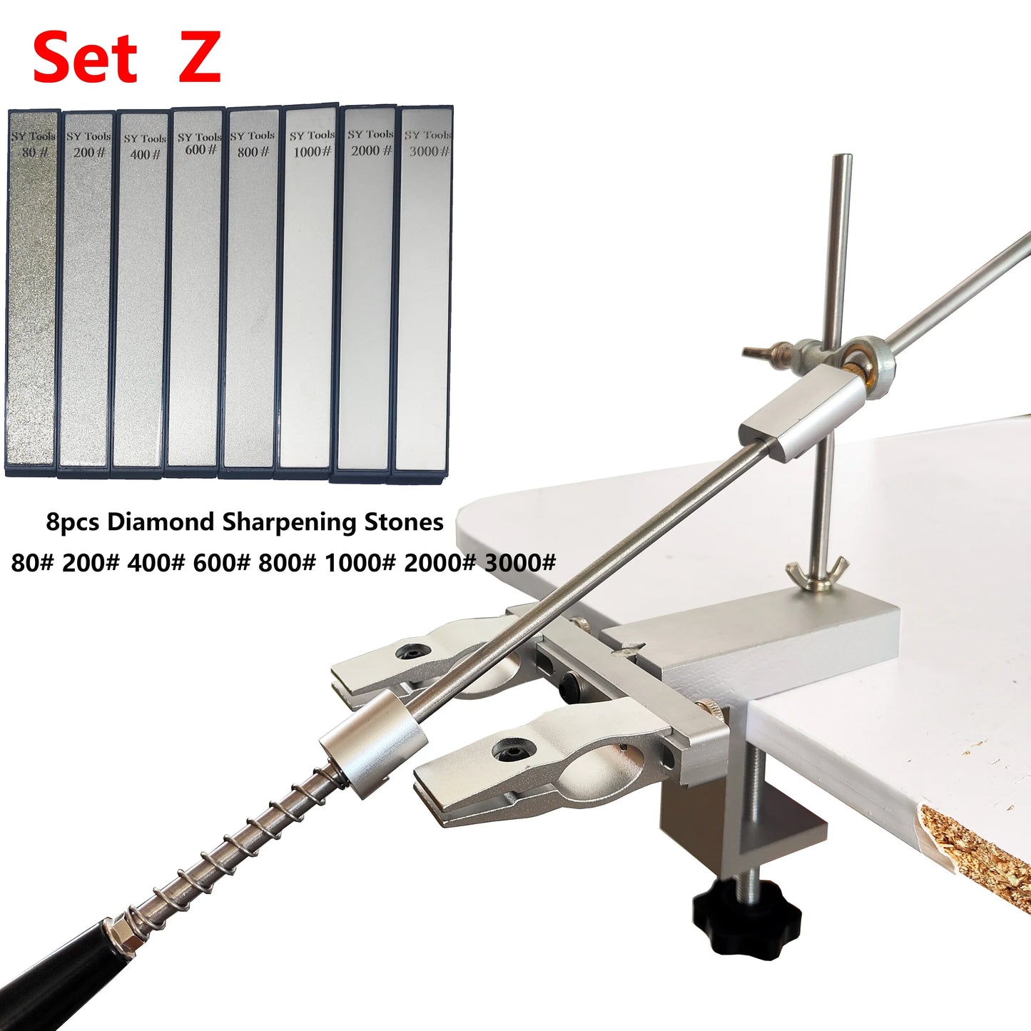S09 Professional Fixed Angle Knife Sharpener – Apex Knife Sharpening System with Diamond Stones Set for Kitchen Tools