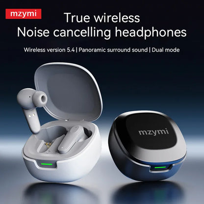 mzymi A98 TWS True Wireless Earbuds | ENC Noise-Reducing Waterproof Sport Headphones