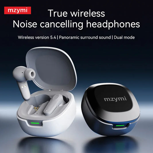 mzymi A98 TWS True Wireless Earbuds | ENC Noise-Reducing Waterproof Sport Headphones