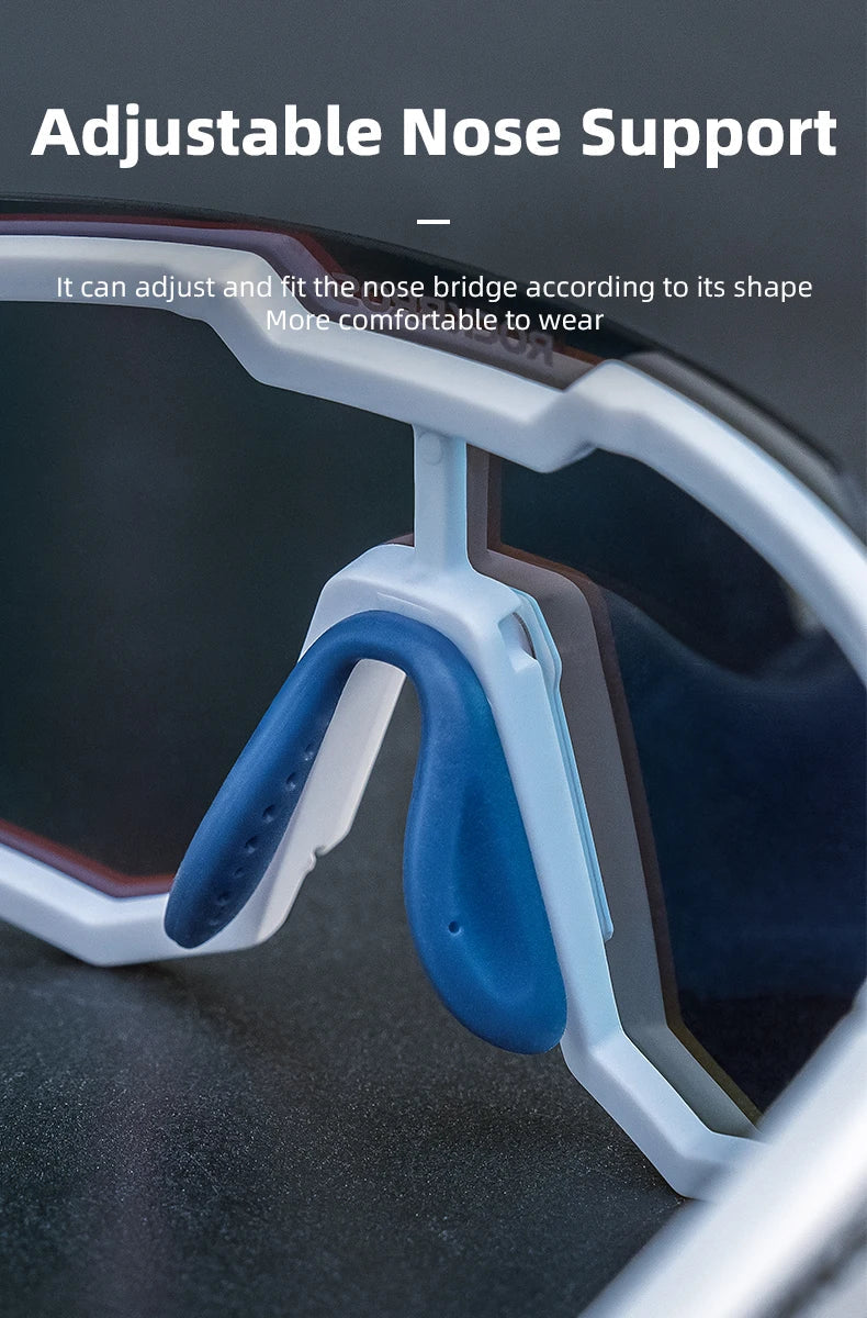 ROCKBROS Cycling Glasses — Photochromic & Polarized Bike Sunglasses for MTB, Road & Outdoor Sports