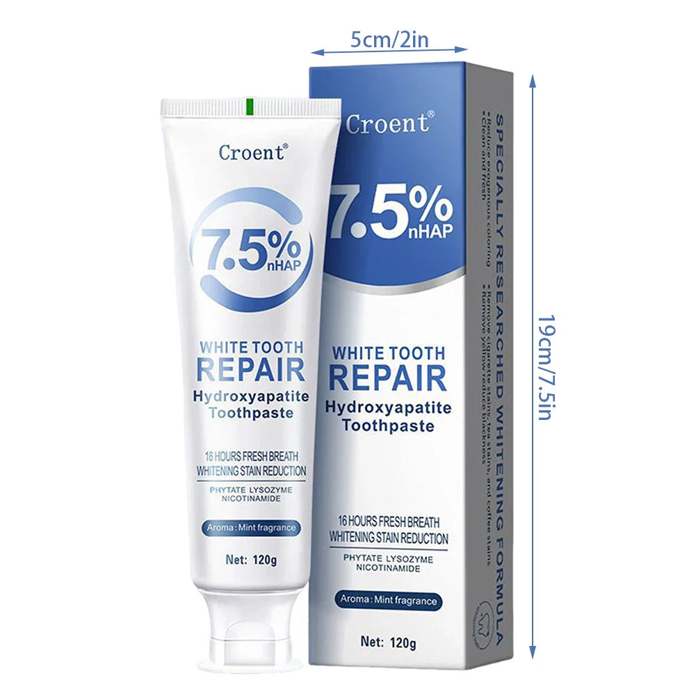 120g Hydroxyapatite Toothpaste – Gentle Mint, Whitening & Stain Removal Oral Care
