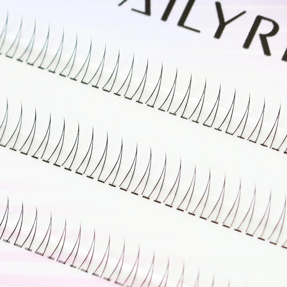 Korean J-Curl V-Shape Black Manga Under Eyelashes — Soft Natural Bottom Lash Clusters (Bunches)