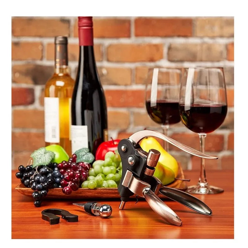 High-End Red Wine Corkscrew - Zinc Alloy Bronze Rabbit Head Wine Corkscrew Screwdriver