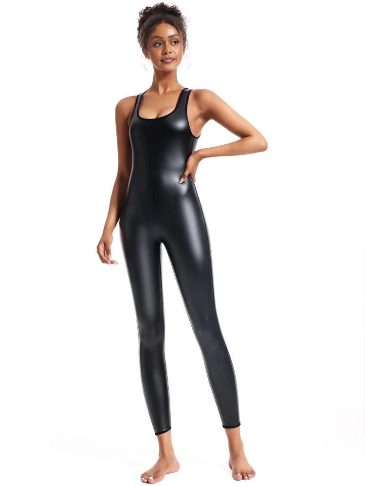 Women’s Body Shaper Bodysuit – U-Neck Sleeveless T-Shirt Vest, Waist Trainer, Corset & Tight Leggings Shapewear