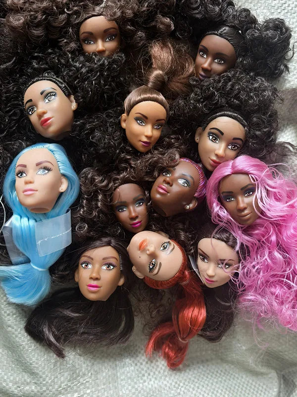 Original 1/6 Doll Supermodel FR Heads — DIY Curly Black Hair Doll Accessories, Limited Edition Collectible Gift