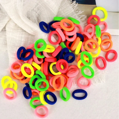 100/200PCS Colorful Nylon Elastic Hair Bands – Small Ponytail Holders for Women & Girls Hair Accessories