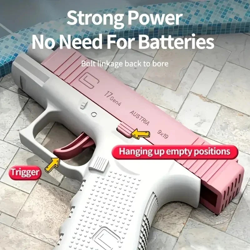 Mini Water Gun for Kids – Interactive Summer Toy with Continuous Fire & Linkage Rear Seat Water Spray