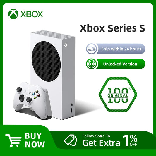 100% Original Microsoft Xbox Series S 512GB – Unlocked Version Game Console with Xbox Wireless Controller