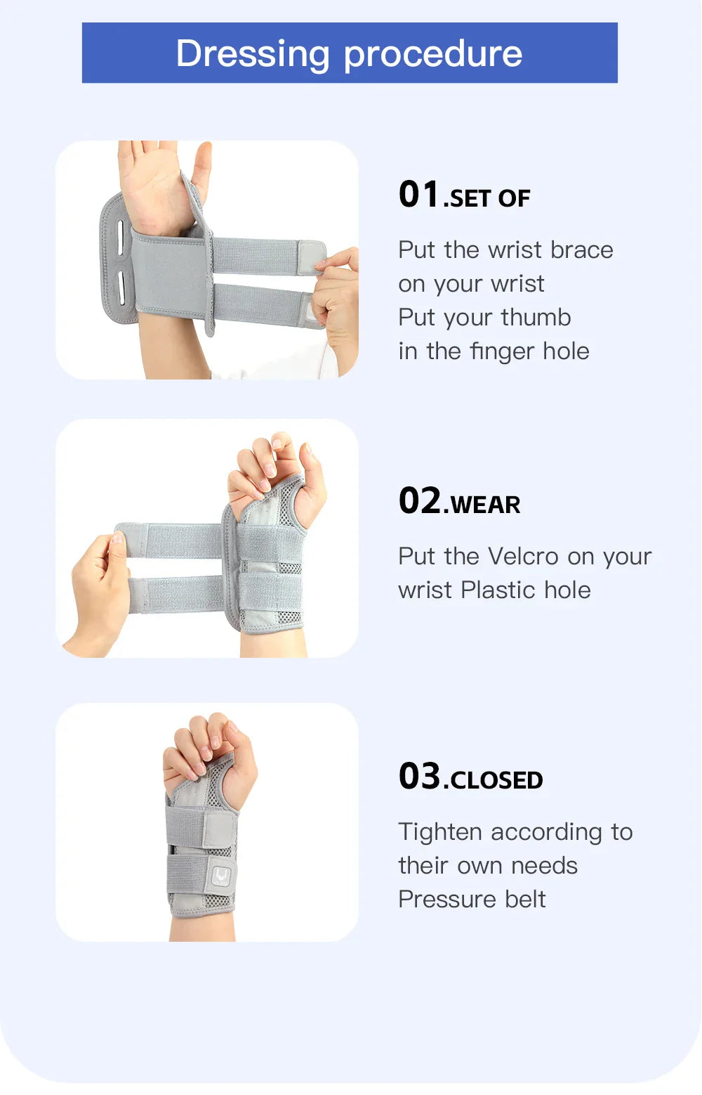 Wrist Brace for Carpal Tunnel — Hand Support with Splints for Arthritis, Tendonitis, Sprains, and Wrist Pain
