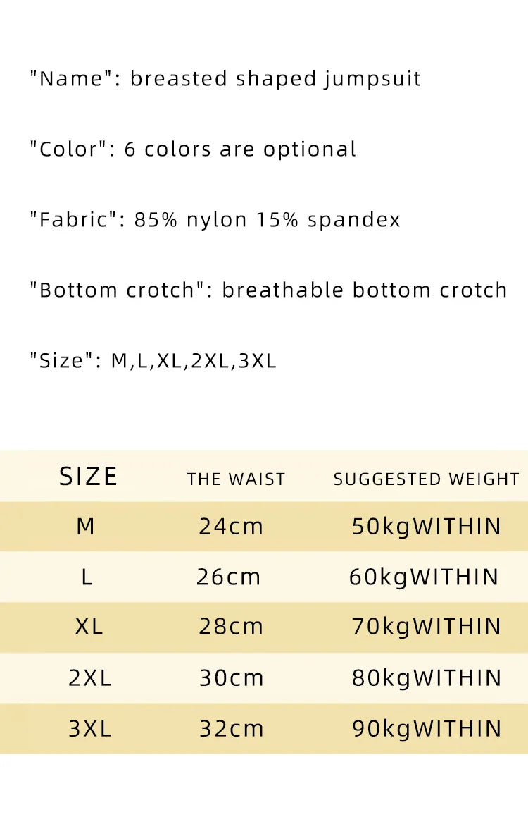 Bodysuit Shapewear – Double Breasted Tummy Control Body Shaper, Postpartum Slimming Waist Trainer & Comfort Corset for Flat Belly