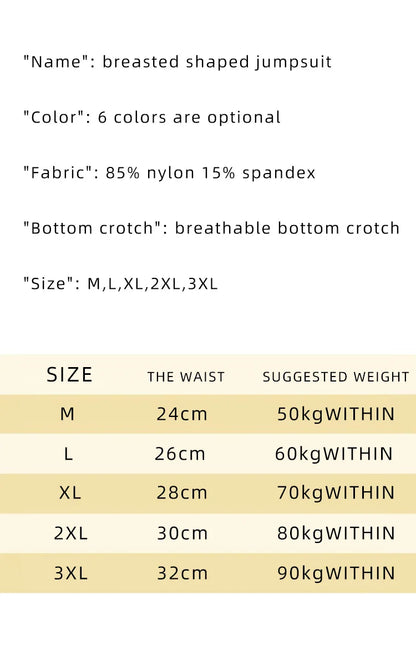 Bodysuit Shapewear – Double Breasted Tummy Control Body Shaper, Postpartum Slimming Waist Trainer & Comfort Corset for Flat Belly