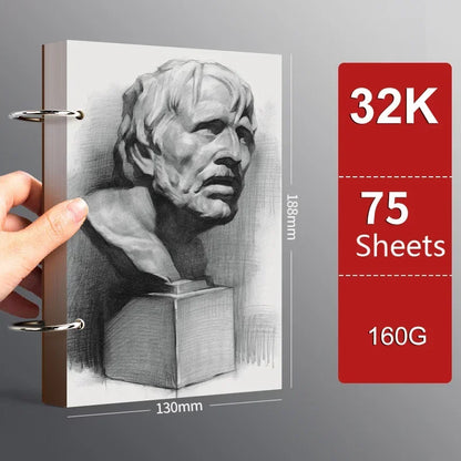 Professional A4 A5 8K 16K 32K Sketchbook – Thick Loose-Leaf Drawing Paper for Artists & Students