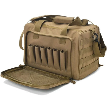 Tactical Gun Range Bag - Deluxe Pistol Shooting Duffle Bag for Range Gear & Accessories