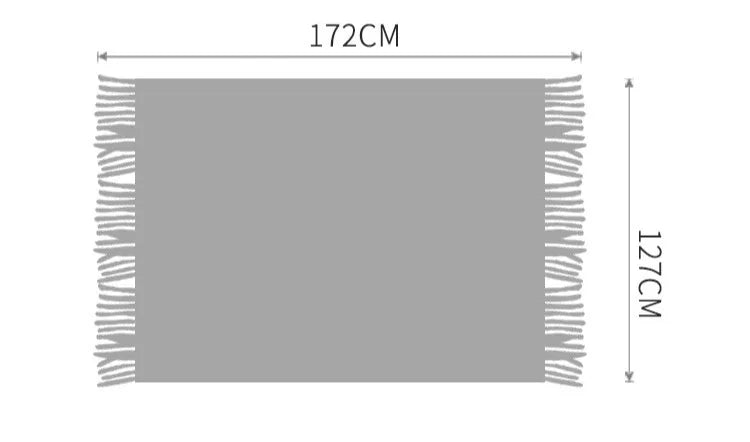 Textile City Knitted Blanket – Thick Waffle Corn Grain Embossed Throw with Tassels, Winter Warm Bedspread 130x240cm