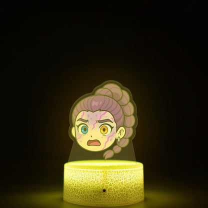 K-Pop Demon Hunters LED Night Light – Zoe, Mira, Rumi, Saja 16-Color Remote Control