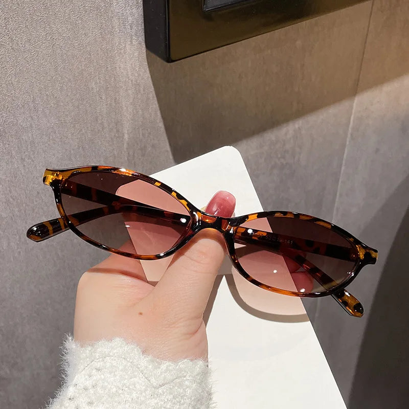 Sexy Small Oval Women's Sunglasses 2024 – New Fashion Black & Brown Summer Shades, Trendy Unique Eyewear for Men & Women