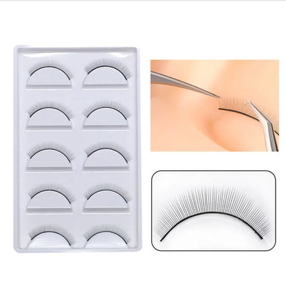 5/10/25 Pairs Training Eyelashes – Natural False Lashes for Beginner Eyelash Extension Practice