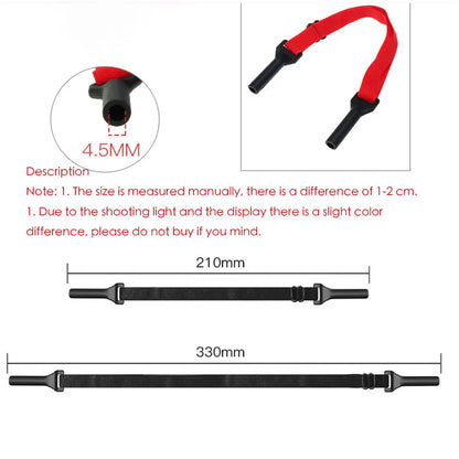 2pcs Adjustable Glasses Chain – Elastic Non-Slip Strap, Anti-Drop Eyewear Cord for Sports