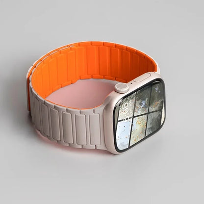 Magnetic Silicone Strap for Apple Watch — Fits Ultra 2 & Series 11–3 (40–49mm)