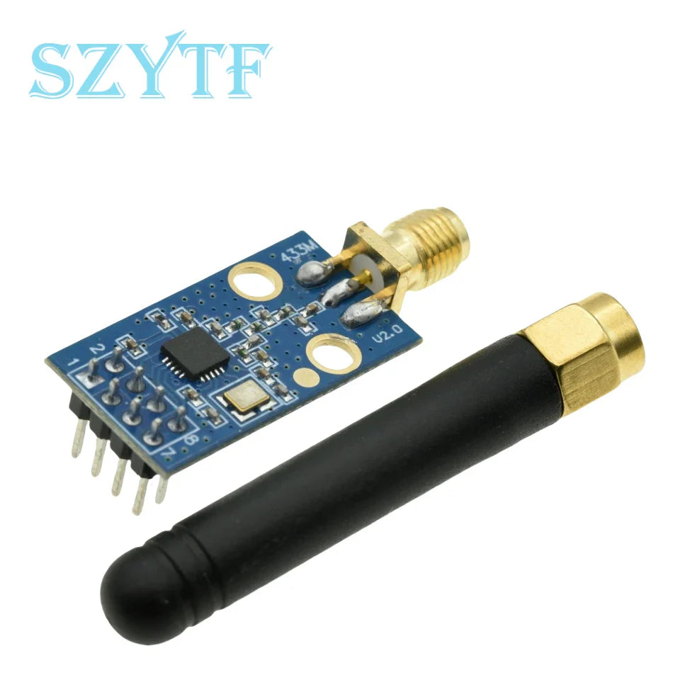CC1101 433MHz Wireless Transceiver Module with SMA Antenna – Compatible with Arduino Projects