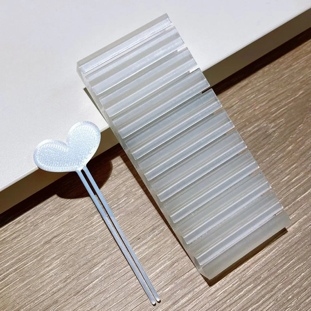10 Slot Nail Transfer Foil Holder - 3D Printed Portable Organizer Box for Nail Art Sticker Storage & Display