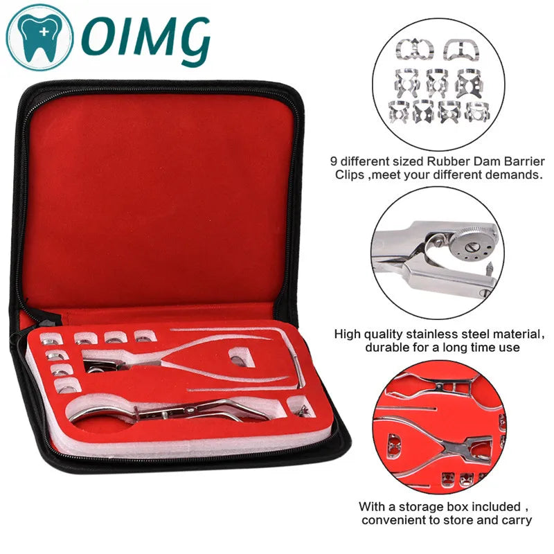 Dental Dam Hole Puncher Set — Dental Dam Perforator Pliers for Orthodontic & Dentist Use