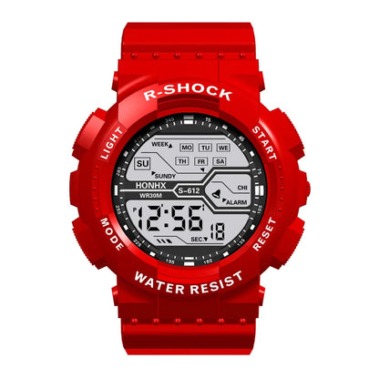 Outdoor Sports Watch for Men – Multifunction LED Digital Wristwatch with Large Screen, Waterproof & Luminous Military Design