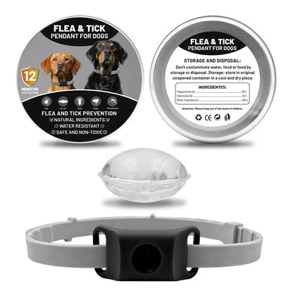 Natural Flea & Tick Repellent Pet Pendant Collar – One Size Fits All Anti-Flea Green Accessory for Dogs & Cats
