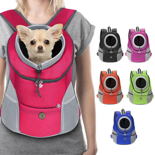 Double Shoulder Outdoor Pet Carrier Bag – Breathable Travel Bag for Dogs, Portable Pet Carrying Supplies