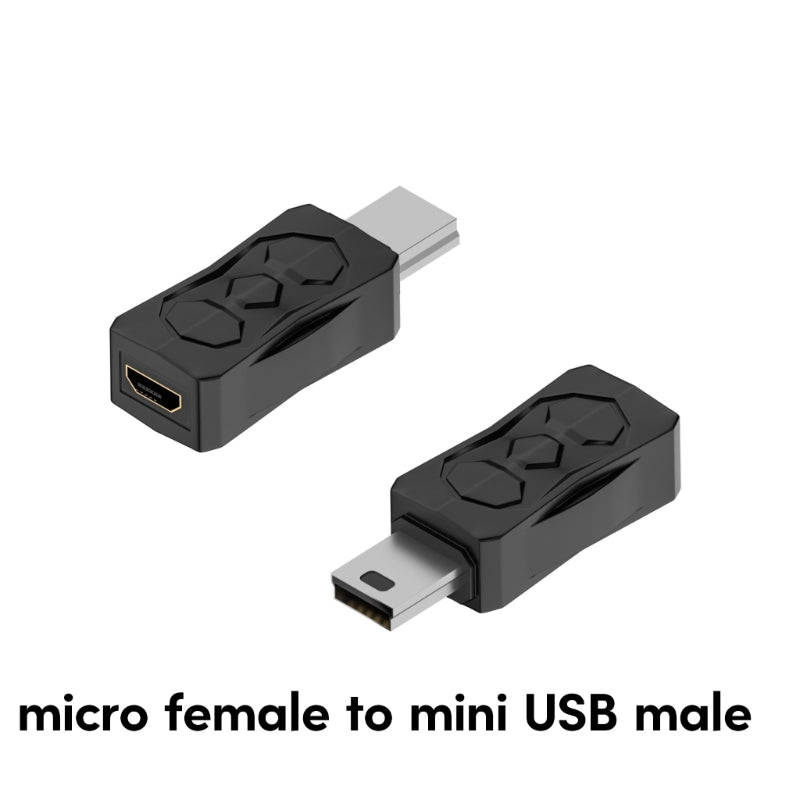 DXAB USB 2.0 Adapter – Micro & Mini Male to Female Converter Connector Changer