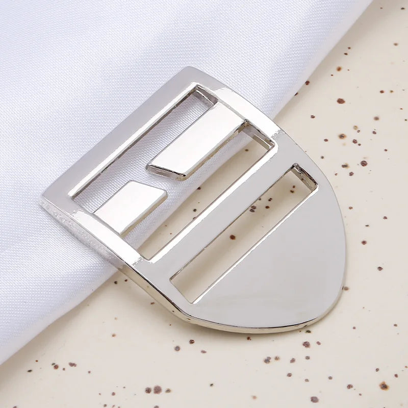 2.5cm Zinc Alloy Adjustable Buckle – Thick Metal Strap Accessory for Knapsacks & Instruments