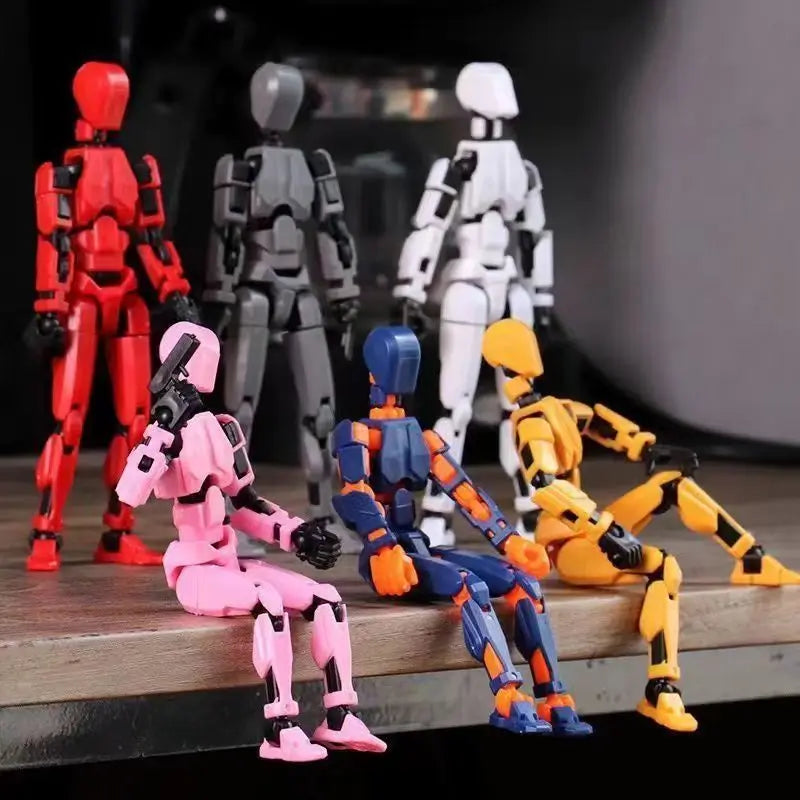 DIY Luminous T13 Multi-Joint Shapeshift Robot & Dog – 3D Printed Movable Mannequin Action Figures for Kids & Gifts