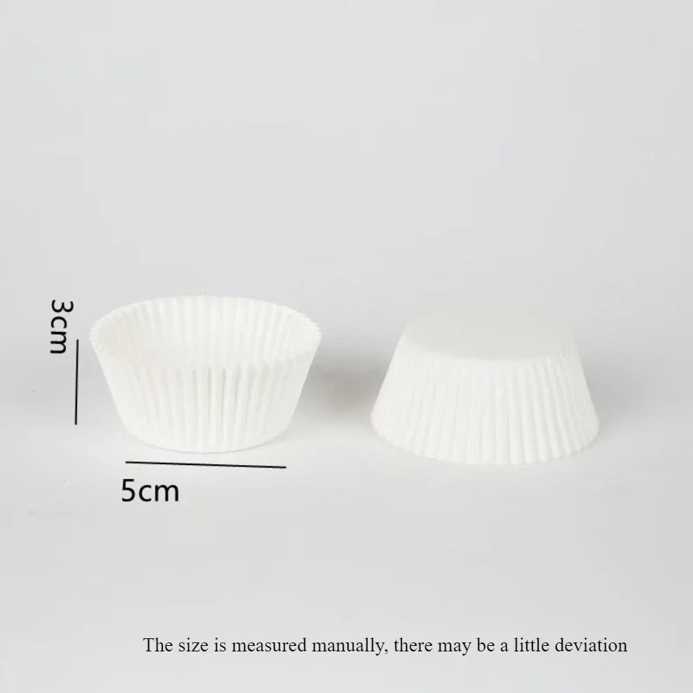 100 Count Food Grade Non-Stick Baking Cups, Greaseproof Cupcake Liners for Desserts & Microwave Use