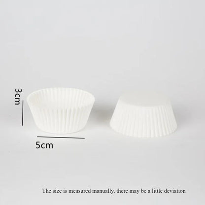 100 Count Food Grade Non-Stick Baking Cups, Greaseproof Cupcake Liners for Desserts & Microwave Use
