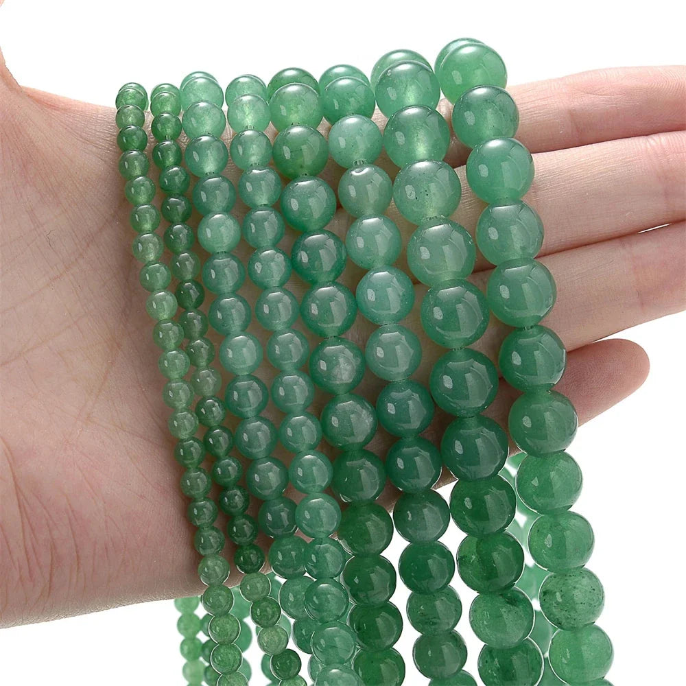 Natural Stone Round Beads 4-12mm Tiger Eye Lava Turquoise Jade for DIY Jewelry Making Bracelet Craft Supplies