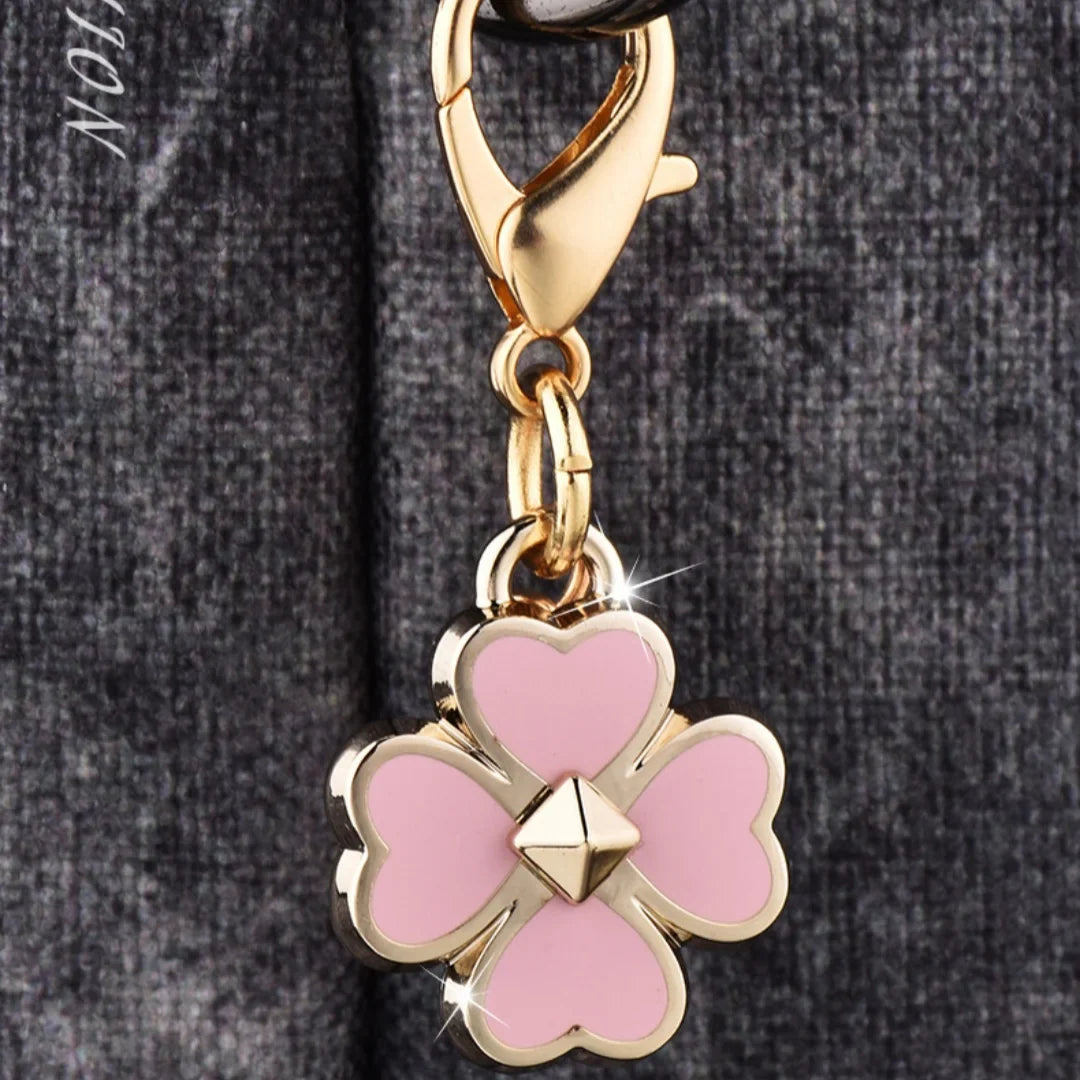 Fashion Bear Cherry Flower Keychain – Metal Y2K Letter C Bag Pendant & Car Key Ring Jewelry Gift for Women