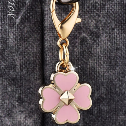 Fashion Bear Cherry Flower Keychain – Metal Y2K Letter C Bag Pendant & Car Key Ring Jewelry Gift for Women