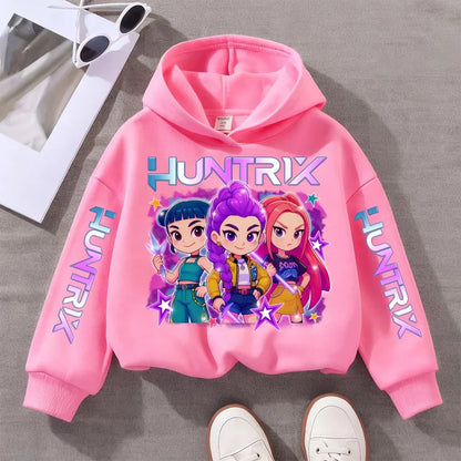 Witch Hunter Group Zoey Cosplay Costume – Girls and Women's Halloween Party Outfit, Demon Hunter Idol Purple Casual Hoodie