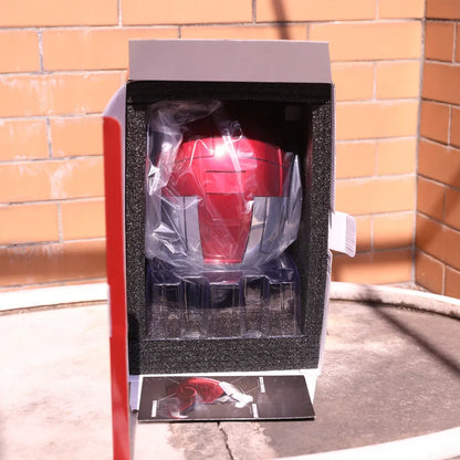 1:1 Iron Man Helmet Mk5 to Mk50 – Avengers War Machine Cosplay with Electric Open/Close, English Voice & Remote Control, Christmas Gift Toy