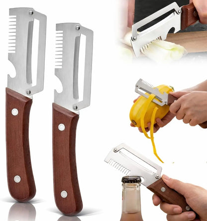 3-in-1 Vegetable Peeler - Stainless Steel Fruit Peeler, Shredder & Slicer