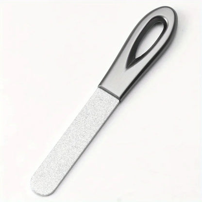 Stainless Steel Diamond Grit Nail File – Durable Hypoallergenic Nail Care Tool for Fingernails & Toenails, Ideal for Hard & Thick Nails