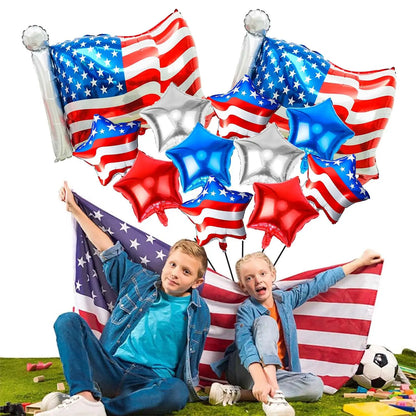 American Flag Balloon Set – Independence Day Foil Balloons for 4th of July USA Patriotic Party Decorations