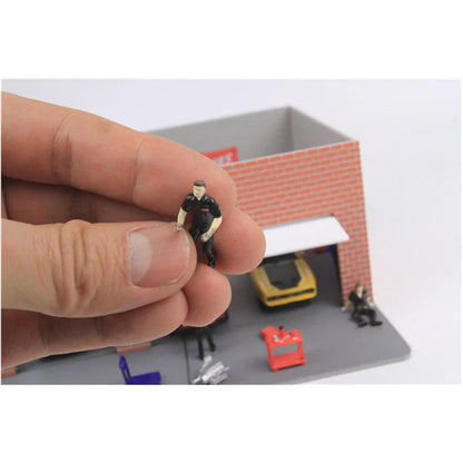 RM 1:64 Automotive Repairman & Tools Micro Mini Figure Model — Diecast Scene Collectible