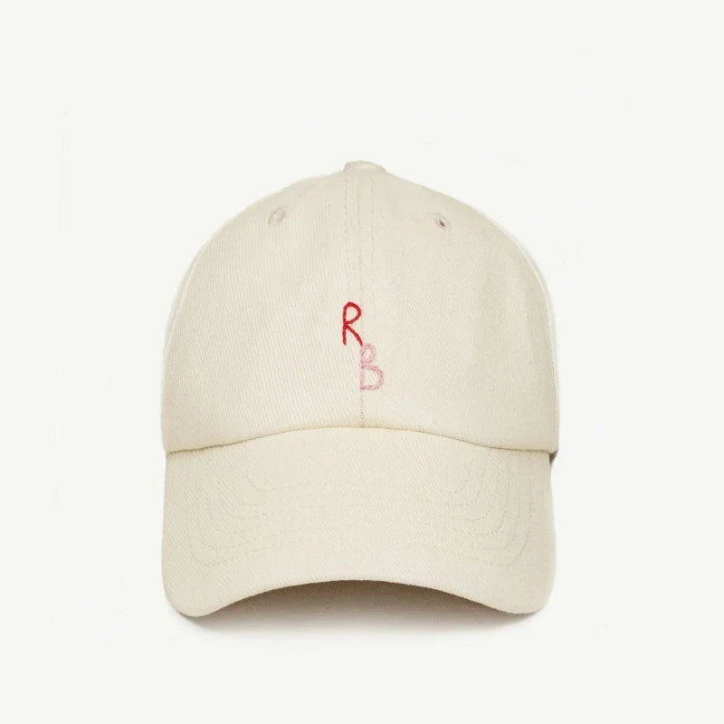 Monogram Cotton Baseball Cap - Hand-Dyed Soft Fabric Embroidered Letter Dad Hat